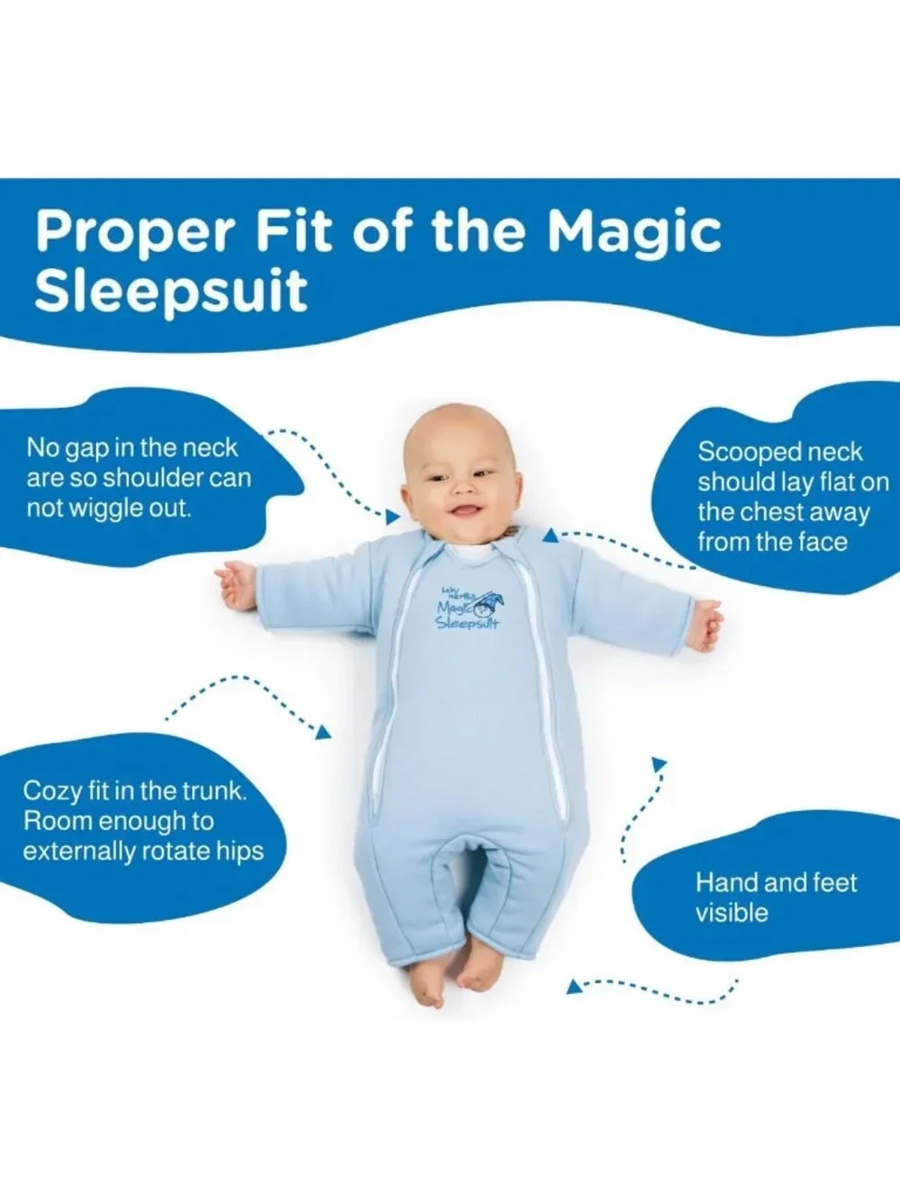 Cozy Magic Sleepsuit for Baby Girls, Size Large (18-21 lbs), Sleep Safety